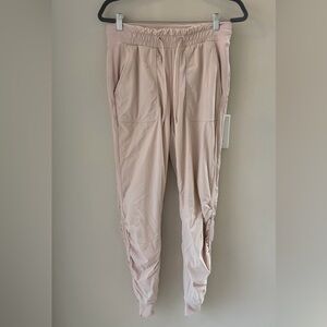 Lululemon Blush Pink Ruched Jogger Pants Size 8 Athleisure